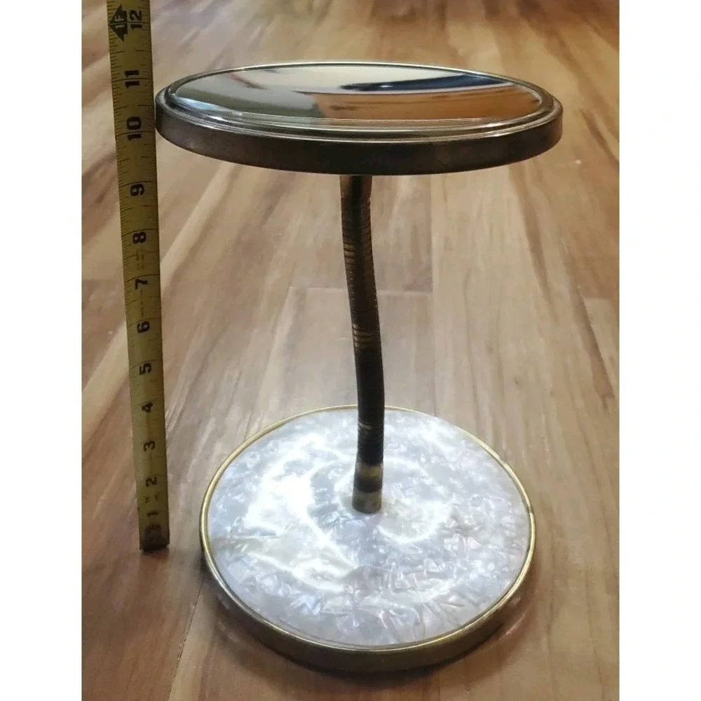 Vintage Brass Gooseneck Vanity Mirror Bendable Adjustable Mirror Double Sided